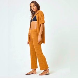 NWT L*SPACE MARBELLA PANTS SIZE SMALL IN COLOR CAMEL